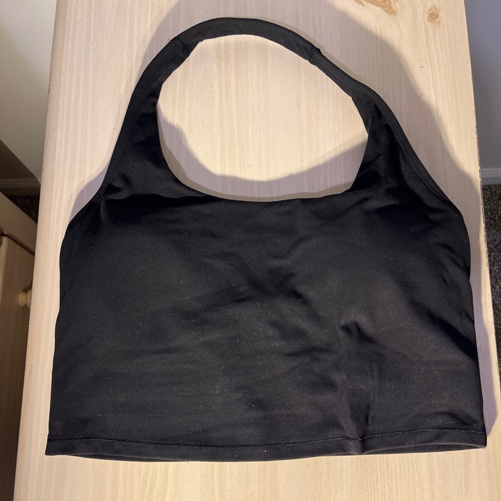 Athleta halter crop bra-top. Black, size M.